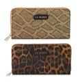 La Marey Black Faux Leather Leopard and Silver Crocodile Print Set of 2 Wallet (7.48"x3.94"x0.98") - Sticky add to cart bar