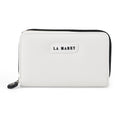 La Marey White Faux Leather Fluorescent Zipper Fashion Wallet (5.91"x3.5"x0.98") - Sticky add to cart bar