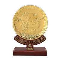 24K Gold Journey of Success and Prosperity Embossed Medallion-Style Ornament – 160mm (50mg)
