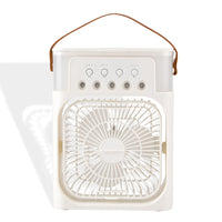 Livmore Black Multifunctional 5 Hole Humidifier Fan with Handle and Flashing Light