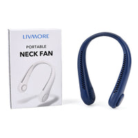 Livmore White Rechargeable Portable Neck Fan (5.66"x2.36"x8.77")