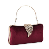La marey Wine Leaf Shaped Phone Bag (7.87"x4.33"x2.17") with Shoulder Chain Strap