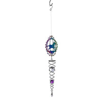 Stainless Steel Magic Kinetic Sculpture Heart Wind Spinner (6")