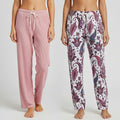 La Marey Black and Floral Print Pajama Pant - One Size Fits Most - Sticky add to cart bar