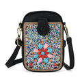 La Marey Golden Faux Leather Turquoise Crossbody Phone Bag (5.12"x7.68"x0.98") - Sticky add to cart bar