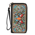 La Marey Bohemian Multi Color Beaded Butterfly Faux Leather Women's Wallet (3.94"x7.68"x0.98") - Sticky add to cart bar
