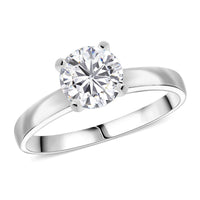 Simulated Diamond Ring in Sterling Silver (Size 6.0) 1.60 ctw