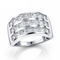 EverTrue Simulated Diamond Cluster Ring in Platinum Bond (Size 10.0) 6.30 ctw - Sticky add to cart bar
