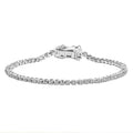 D'Joy Lab Grown Diamond (I2-I3) Classic Tennis Bracelet in Rhodium Over Sterling Silver (6.50 In) 1.15 ctw - Sticky add to cart bar