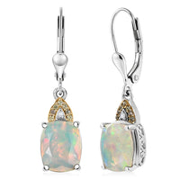 D'Joy Sleeping Beauty Turquoise, Multi Gemstone Lever Back Earrings in Rhodium Over Sterling Silver 4.15 ctw