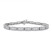 One Time Only Luxuriant Lab Grown Diamond (G-H, SI) Bracelet in Rhodium Over Sterling Silver (6.50 In) 4.00 ctw