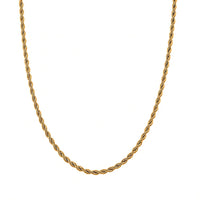 Imperial Rope Twist Necklace (20-22 Inches) in ION Plated YG Stainless Steel