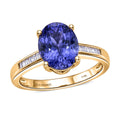 Premium Tanzanite and Diamond I2 2.90 ctw Ring in Luxoro 10K Yellow Gold - Sticky add to cart bar