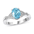 D'Joy Cambodian Blue Zircon and White Zircon 2.25 ctw Ring in Rhodium Over Sterling Silver (Size 8.0) - Sticky add to cart bar