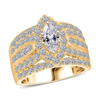 Luxuriant Lab Grown Diamond (G, SI1) Infinite Spark Ring in Sterling Silver (Size 10.0) 2.90 ctw