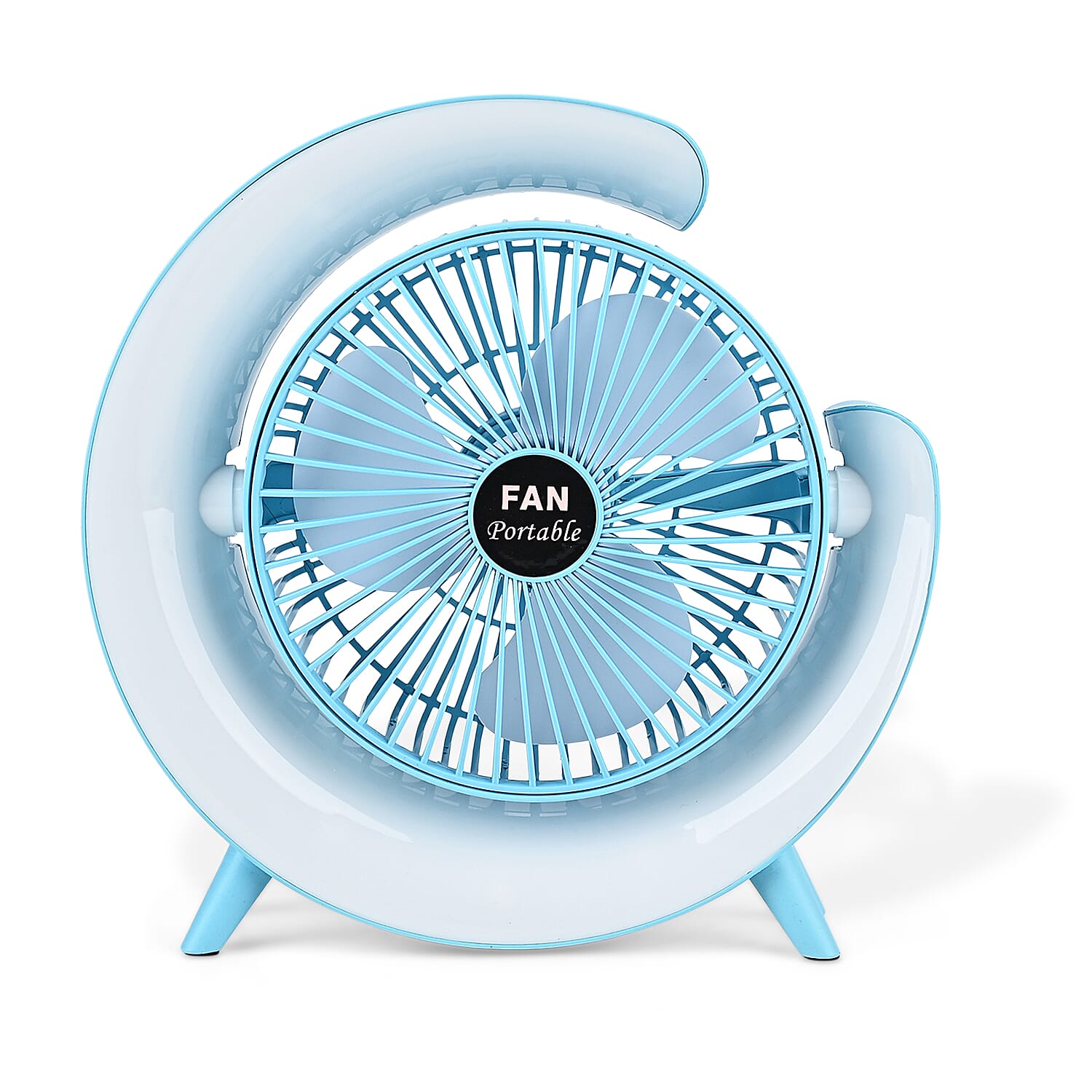 Livmore Blue RGB Fan with Color Lighting (9.53"x2.28"x9.53")