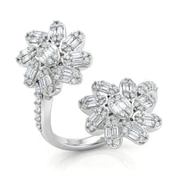 D'Joy Moissanite Ring in Rhodium Over Sterling Silver (Size 6.0) 1.10 ctw