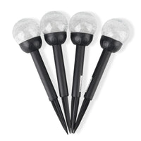 Black 4pcs Solar Pathway Plug-In Lamp