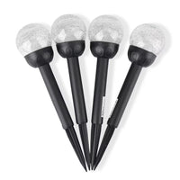 Black 4pcs Solar Pathway Plug-In Lamp
