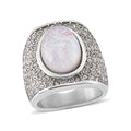 Black Resin and Austrian Crystal Royal Midnight Mirage Ring in Stainless Steel (Size 10) - Sticky add to cart bar