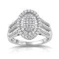 D'Joy Blue Diamond (IR) Ring in Rhodium Over Sterling Silver - Sticky add to cart bar