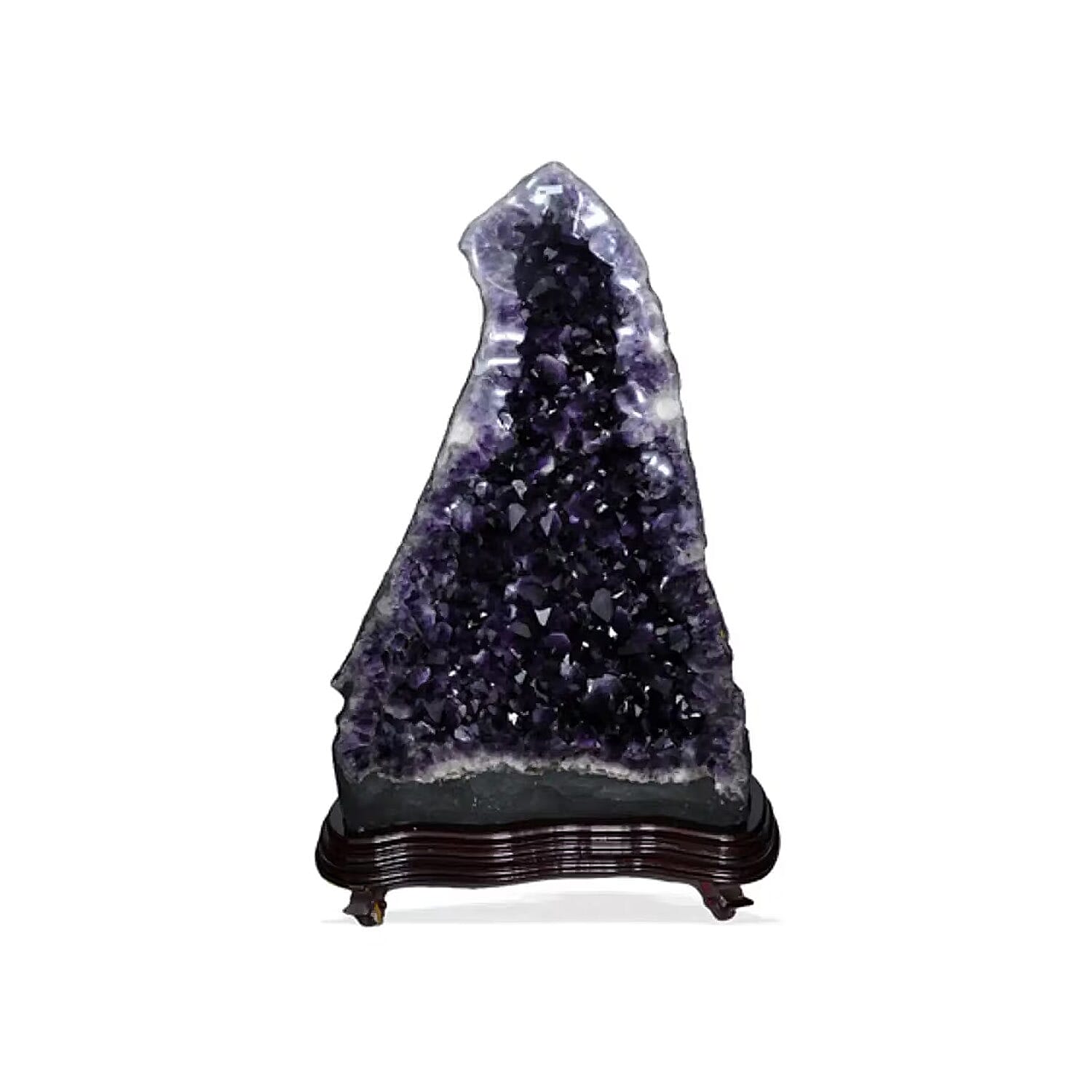 Home and Office Decor Uruguayan Amethyst Geode on Wooden Base - 383 lbs (51.5x27)