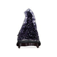 Home and Office Decor Uruguayan Amethyst Geode on Wooden Base - 383 lbs (51.5x27)