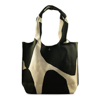 La Marey Green Knitting Tote Bag (16.54"x13.39"x4.72")