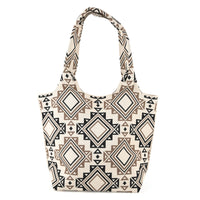 La Marey Cream Knitting Tote Bag (16.54"x13.39"x4.72")
