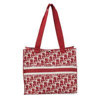 La Marey Green Polyester Knitted Tote Bag