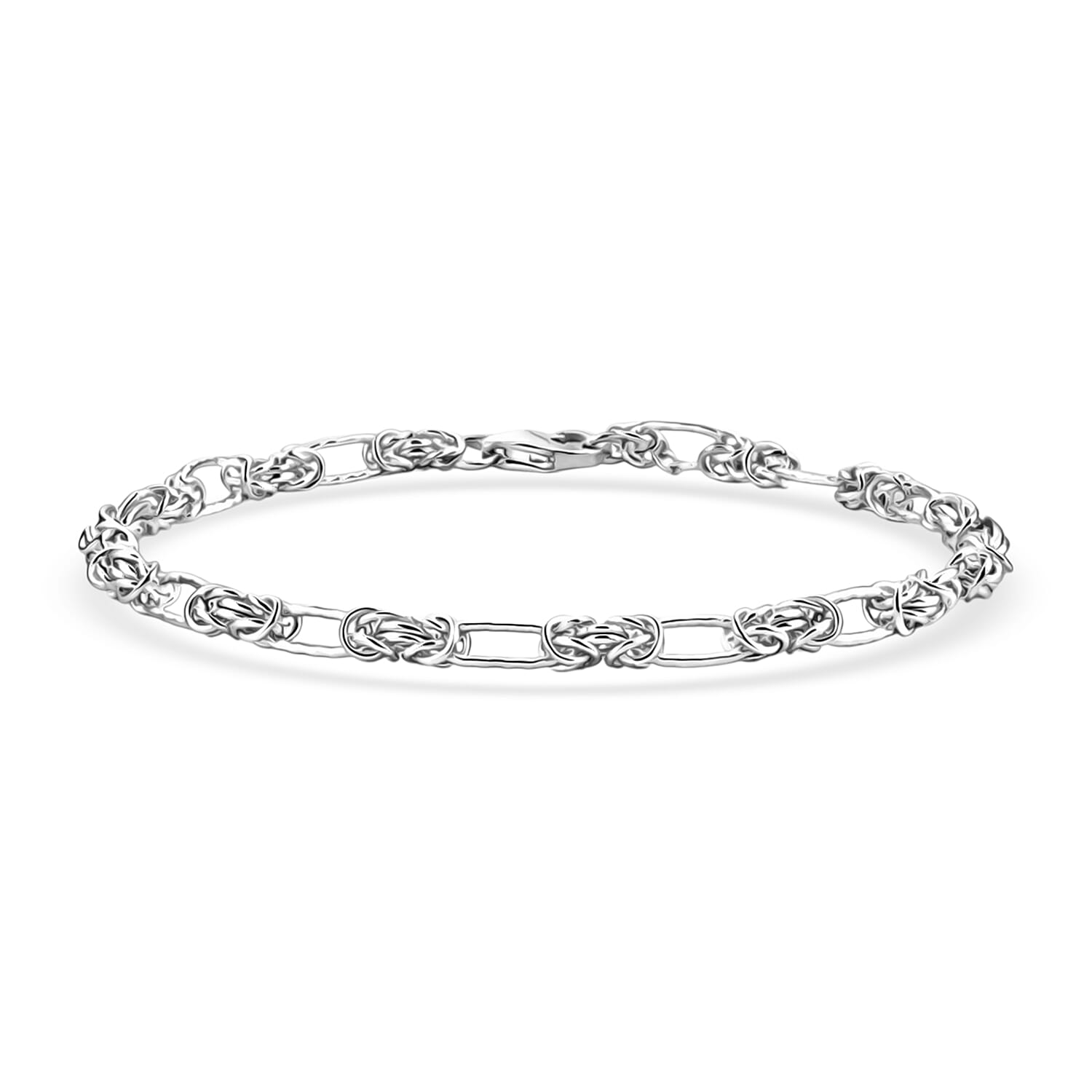 D'Joy Byzantine Station Chain Bracelet in Sterling Silver (7.25 In) 6.