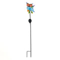 LIvmore Yellow Iron and Glass Owl Solar Spinner Stake (40.94"x7.48"x3.66") - Sticky add to cart bar