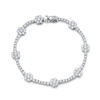 Luxuriant Lab Grown Diamond G SI 6.00 ctw Bracelet in Sterling Silve (7.50 In)