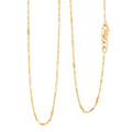 14K Yellow Gold Singapore Bar Chain Necklace (20 Inches) (1.5 Grams) - Sticky add to cart bar