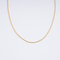 18K Yellow Gold Twisted Mariner Chain Necklace (18 Inches) (2.1 Grams)