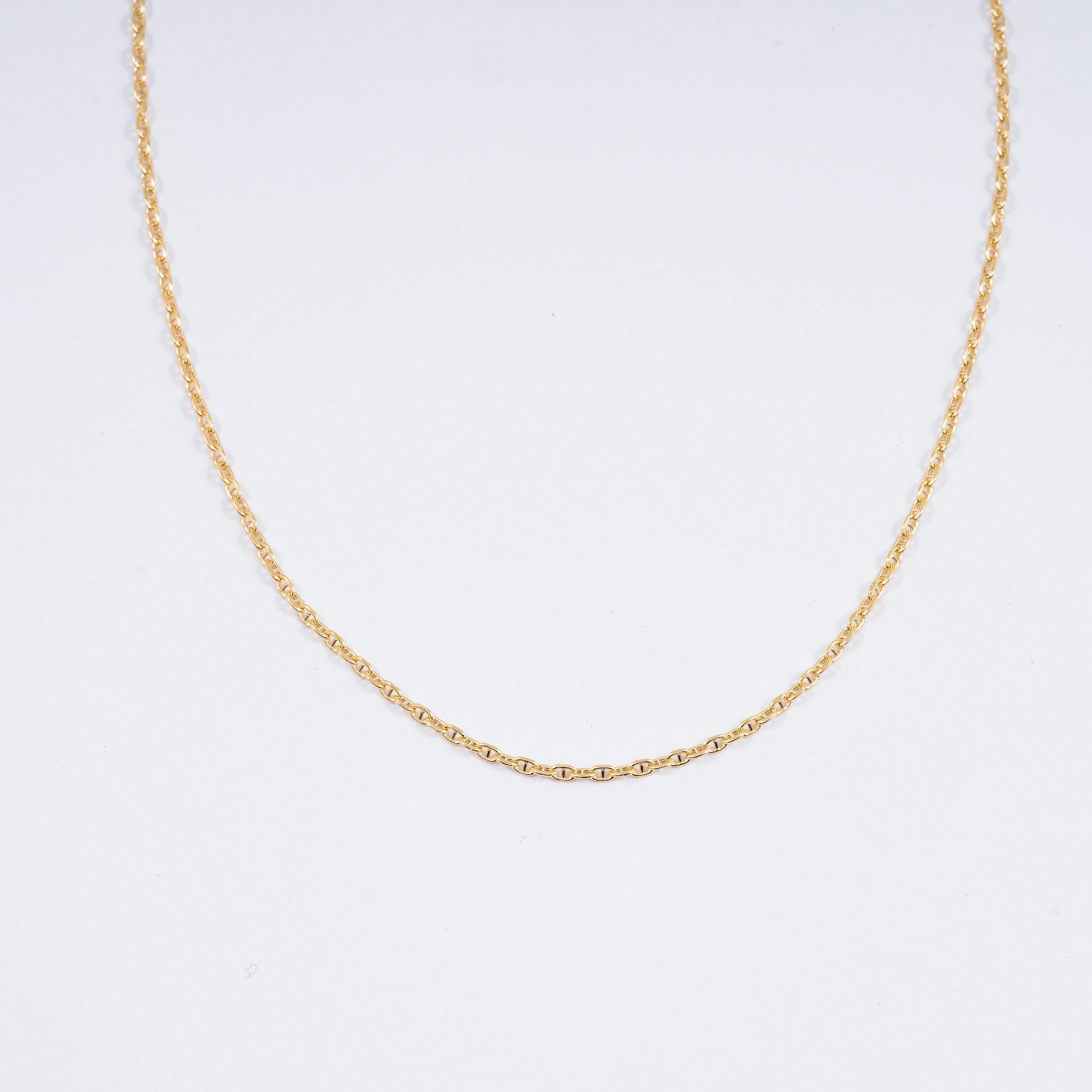 18K Yellow Gold Twisted Mariner Chain Necklace (20 Inches) (2.30 Grams)