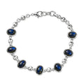 EverTrue Malagasy Labradorite 9.40 ctw Station Bracelet in Platinum Bond (7.25 In) - Sticky add to cart bar