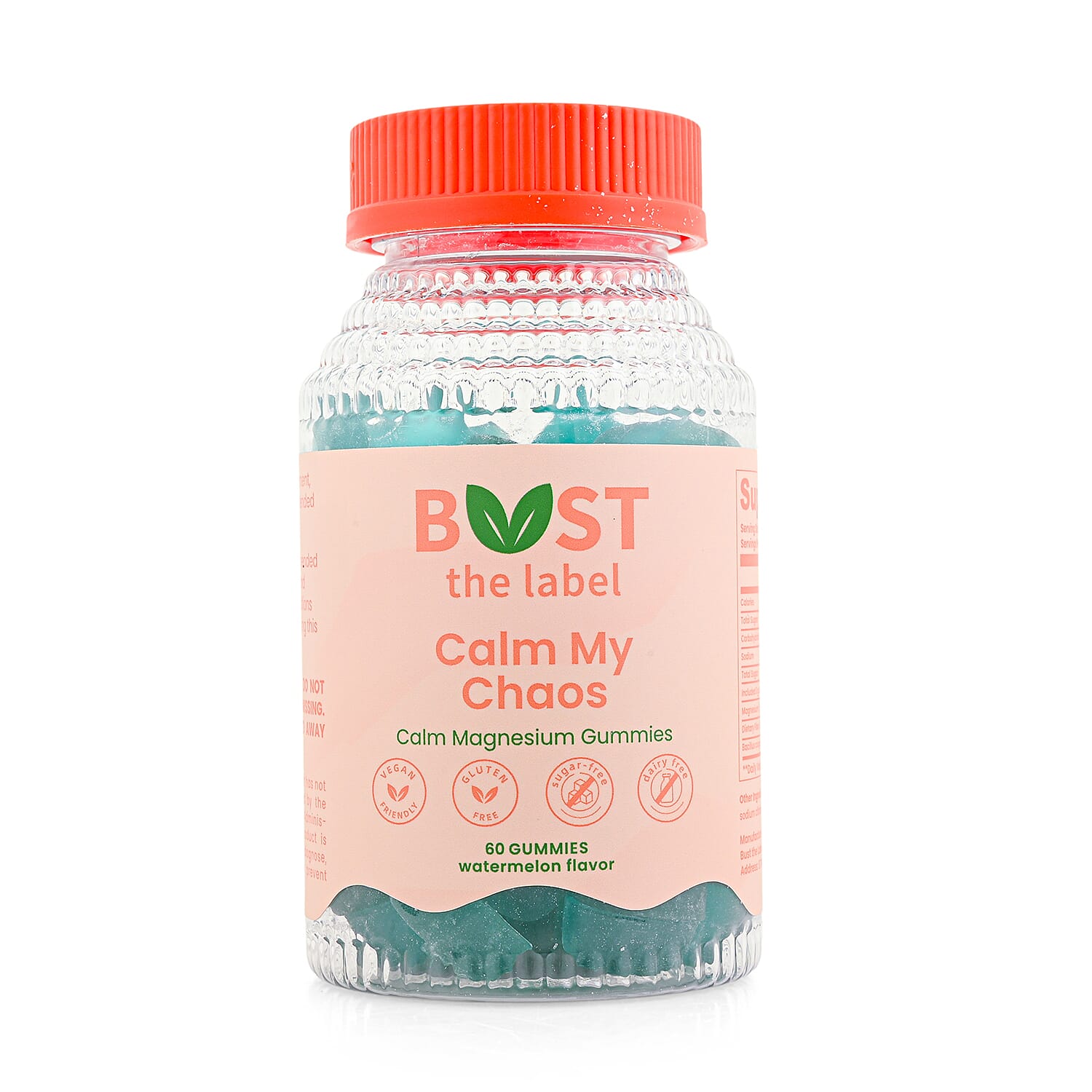 Calm My Chaos Magnesium Supplement (60 Watermelon Gummies) Made in US