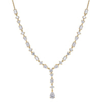 D'Joy Moissanite Necklace (18-20 Inches) in 18K Vermeil YG Over Sterling Silver 10.65 ctw