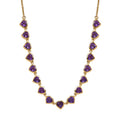 EverTrue African Amethyst 7.15 ctw Heart Journey Necklace in 18K YG Plated and ION Plated YG Stainless Steel 18-20 Inches - Sticky add to cart bar