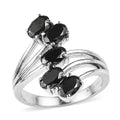EverTrue Simulated Amethyst Color Diamond 5 Stone Ring in Stainless Steel (Size 10.0) 3.65 ctw - Sticky add to cart bar