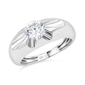 Luxuriant Lab Grown Diamond G SI 1.20 ctw Men's Ring in Sterling Silver (Size 10.0) - Sticky add to cart bar