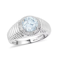 Luxuriant Lab Grown Diamond Men's Ring in Sterling Silver (Size 10.0) 2.00 ctw