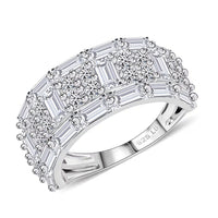Luxuriant Lab Grown Diamond Ring in Sterling Silver (Size 10.0) 3.65 ctw