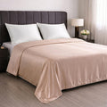 La Marey Signature Print Beige 100% Mulberry Silk Duvet Cover with Mop Button Packing - Queen - Sticky add to cart bar