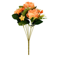 Livmore Orange Botanical Stem Decor Piece Artificial Flower (10.2"x9.2"x13.5")