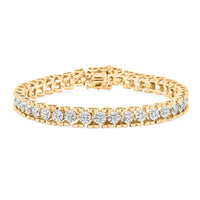Diamond 0.50 ctw Bracelet in 14K YG Over and Sterling Silver (7.00 In)