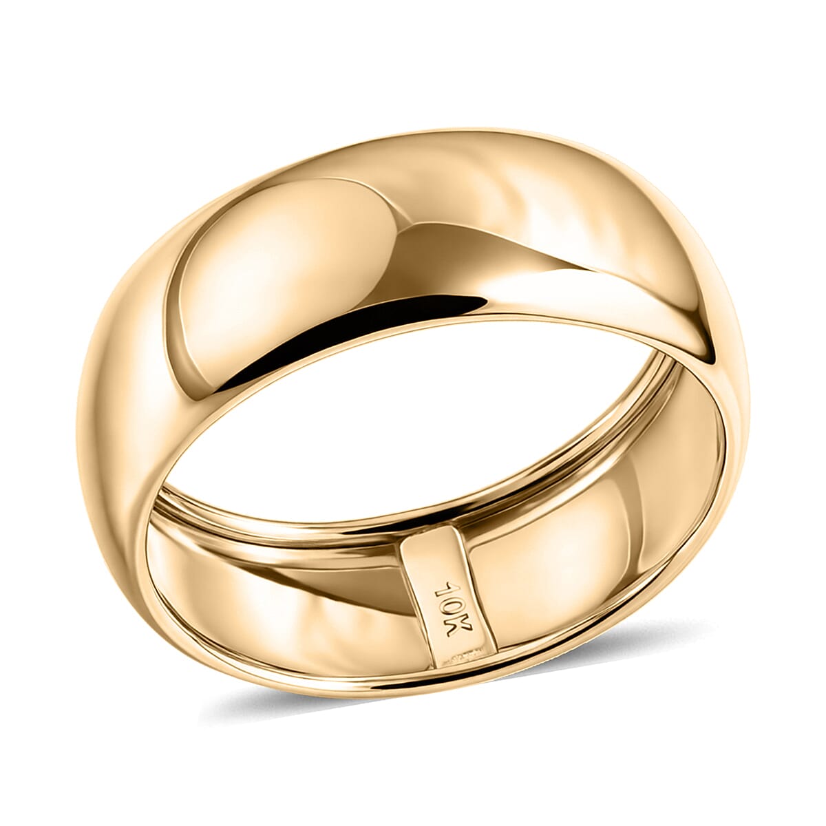 10K Yellow Gold Band Ring (Size 10.0) (1.35 g) (1)