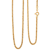 Triple Spiga Chain Necklace in 18K Yellow Gold 2.30 Grams 20 Inches