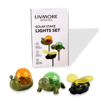 Livmore Multi Color Snail, Bee and Tortoise Solar Light